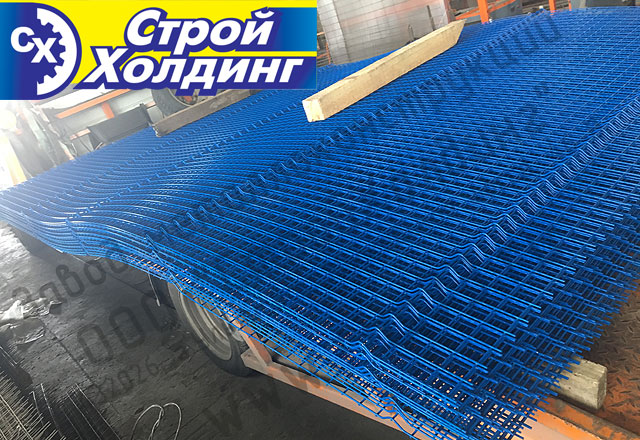комплект ограждения спортивной площадки - сетчатые панели